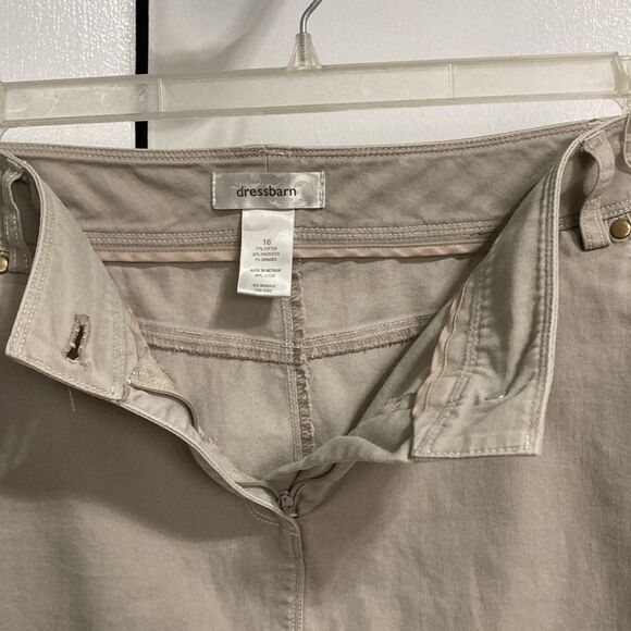 DRESSBARN Business Casual Work  Khaki Tan Skirt Womens Plus Size 16 - Picture 9 of 12